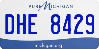 MI license plate DHE8429