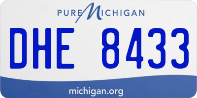 MI license plate DHE8433