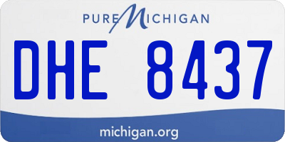 MI license plate DHE8437