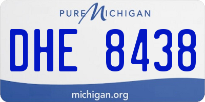 MI license plate DHE8438