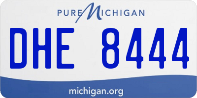 MI license plate DHE8444