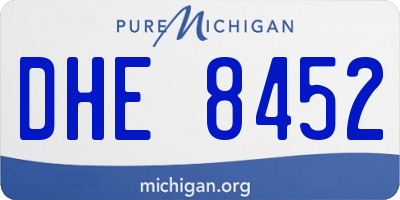 MI license plate DHE8452