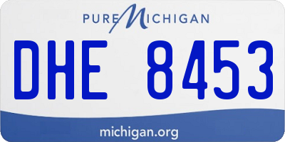 MI license plate DHE8453