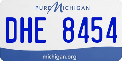 MI license plate DHE8454