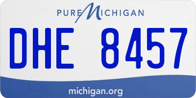 MI license plate DHE8457