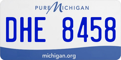 MI license plate DHE8458
