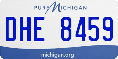 MI license plate DHE8459