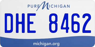 MI license plate DHE8462