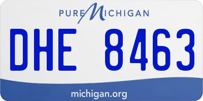 MI license plate DHE8463
