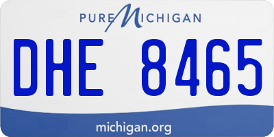 MI license plate DHE8465