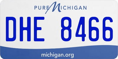 MI license plate DHE8466