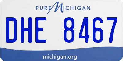 MI license plate DHE8467