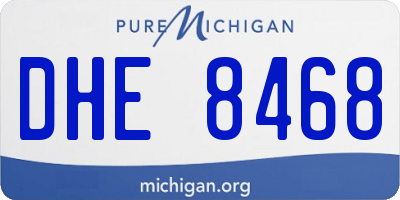 MI license plate DHE8468