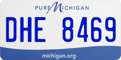 MI license plate DHE8469