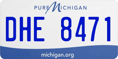 MI license plate DHE8471