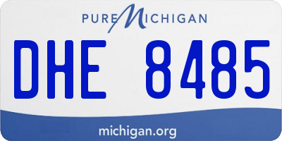 MI license plate DHE8485