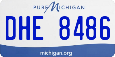 MI license plate DHE8486