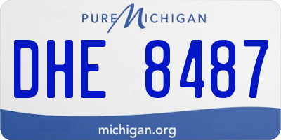MI license plate DHE8487