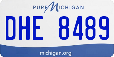 MI license plate DHE8489