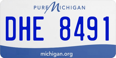 MI license plate DHE8491