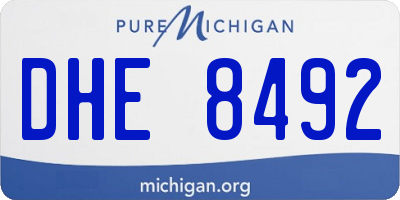 MI license plate DHE8492