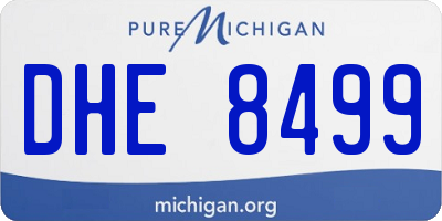MI license plate DHE8499