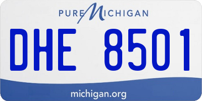 MI license plate DHE8501