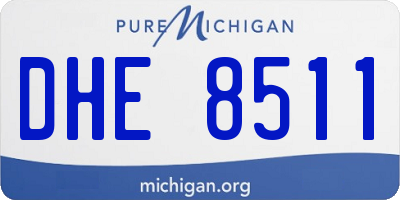 MI license plate DHE8511