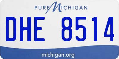 MI license plate DHE8514