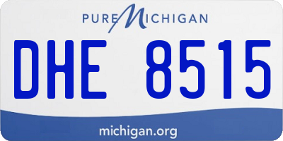 MI license plate DHE8515