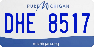 MI license plate DHE8517