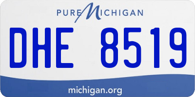 MI license plate DHE8519