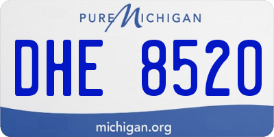 MI license plate DHE8520