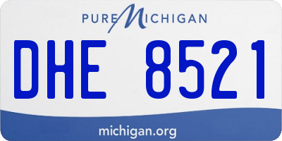 MI license plate DHE8521