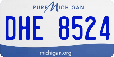 MI license plate DHE8524