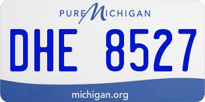 MI license plate DHE8527