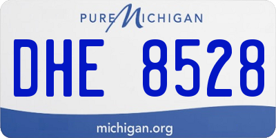 MI license plate DHE8528