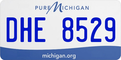 MI license plate DHE8529