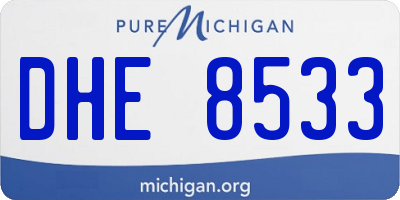 MI license plate DHE8533