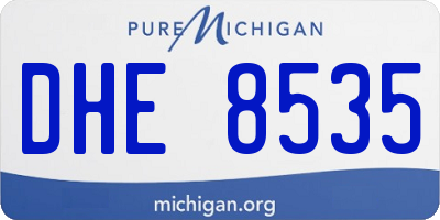 MI license plate DHE8535