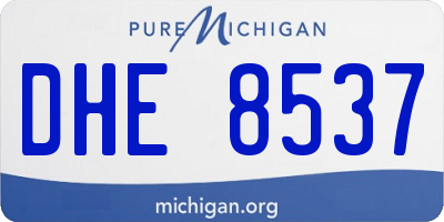 MI license plate DHE8537