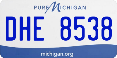 MI license plate DHE8538