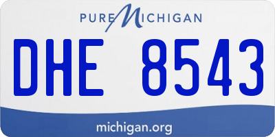 MI license plate DHE8543