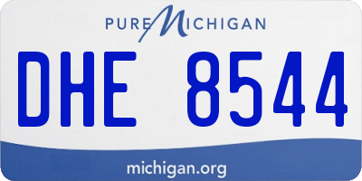 MI license plate DHE8544