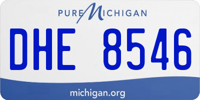 MI license plate DHE8546