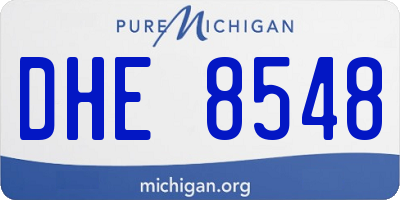 MI license plate DHE8548