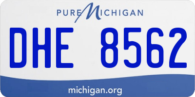 MI license plate DHE8562