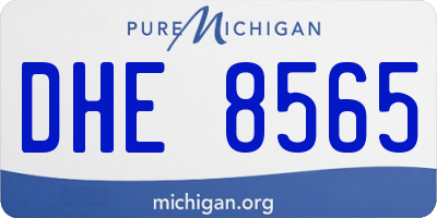 MI license plate DHE8565