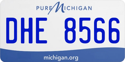 MI license plate DHE8566