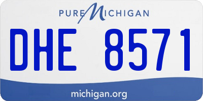 MI license plate DHE8571